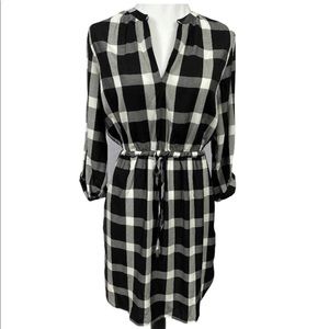 LOFT Outlet Buffalo Plaid Shirt Dress